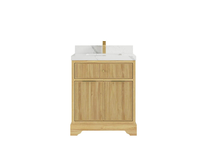 Austin Teak Wood 30 in. W x 22 in. D Single Sink Bathroom Vanity - photo 1