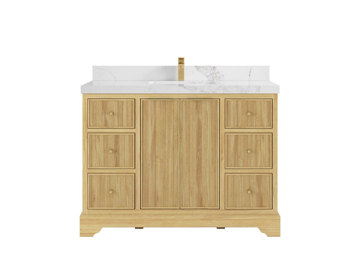 Austin Teak Wood 48 in. W x 22 in. D Single Sink Bathroom Vanity - photo 8
