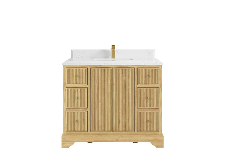 Austin Teak Wood 42 in. W x 22 in. D Single Sink Bathroom Vanity - photo 12