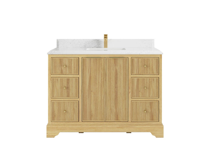 Austin Teak Wood 48 in. W x 22 in. D Single Sink Bathroom Vanity - photo 12