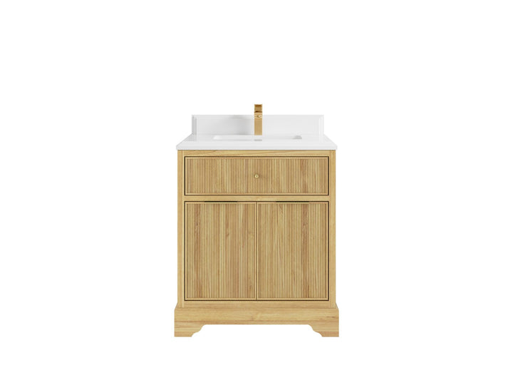 Austin Teak Wood 30 in. W x 22 in. D Single Sink Bathroom Vanity - photo 13