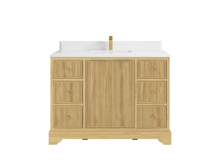 Austin Teak Wood 48 in. W x 22 in. D Single Sink Bathroom Vanity - photo 13