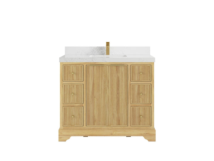 Austin Teak Wood 42 in. W x 22 in. D Single Sink Bathroom Vanity - photo 14