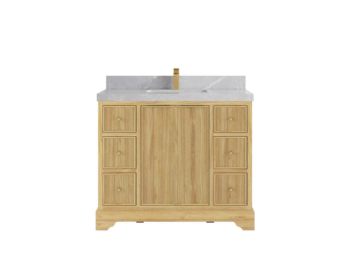 Austin Teak Wood 42 in. W x 22 in. D Single Sink Bathroom Vanity - photo 15