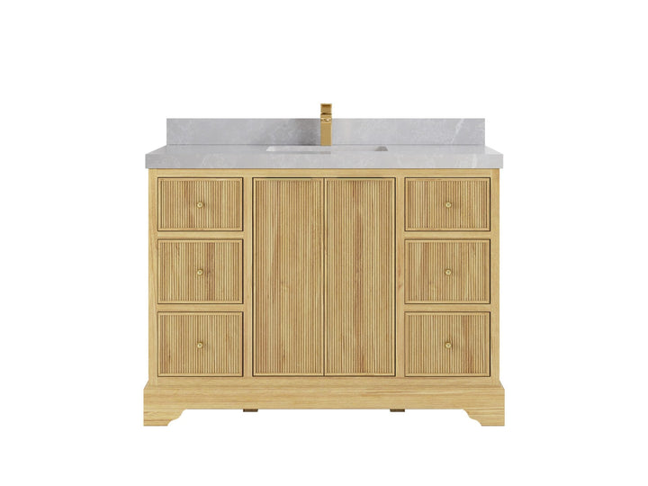 Austin Teak Wood 48 in. W x 22 in. D Single Sink Bathroom Vanity - photo 15