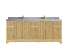 Austin Teak Wood 84 in. W x 22 in. D Double Sink Bathroom Vanity - photo 15