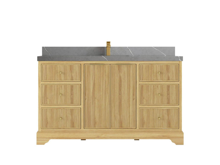 Austin Teak Wood 60 in. W x 22 in. D Single Sink Bathroom Vanity - photo 16