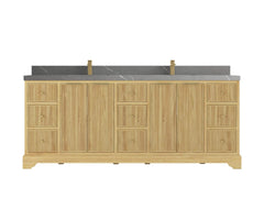 Austin Teak Wood 84 in. W x 22 in. D Double Sink Bathroom Vanity - photo 16