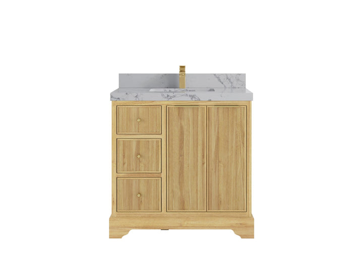 Austin Teak Wood 36 in. W x 22 in. D Center Sink Bathroom Vanity - photo 17