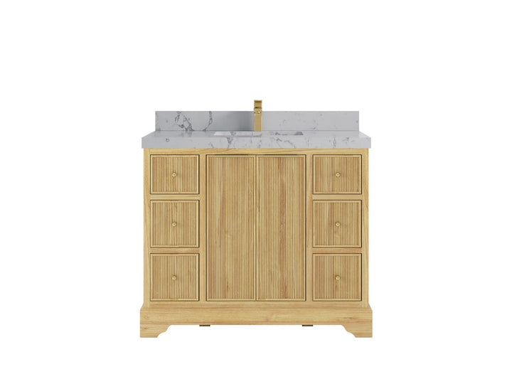 Austin Teak Wood 42 in. W x 22 in. D Single Sink Bathroom Vanity - photo 17