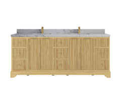Austin Teak Wood 84 in. W x 22 in. D Double Sink Bathroom Vanity - photo 17