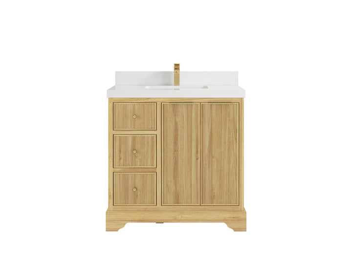 Austin Teak Wood 36 in. W x 22 in. D Center Sink Bathroom Vanity - photo 18