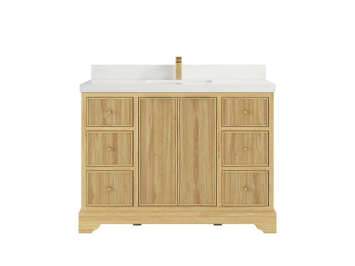 Austin Teak Wood 48 in. W x 22 in. D Single Sink Bathroom Vanity - photo 18