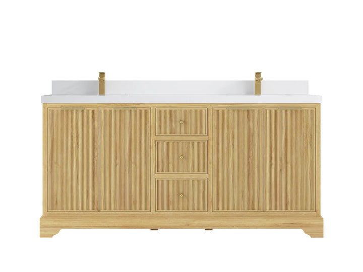 Austin Teak Wood 72 in. W x 22 in. D Double Sink Bathroom Vanity - photo 18