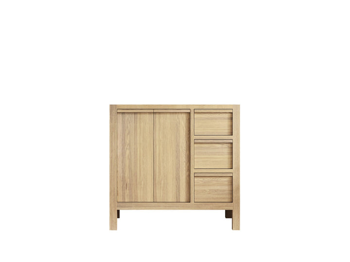 Elizabeth White Oak 36 in. W x 22 in. D Left Offset Sink Bathroom Vanity - photo 11