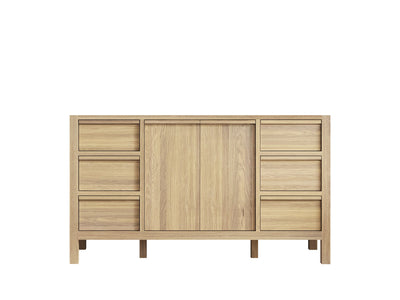Elizabeth White Oak 60 in. W x 22 in. D Single Sink Bathroom Vanity