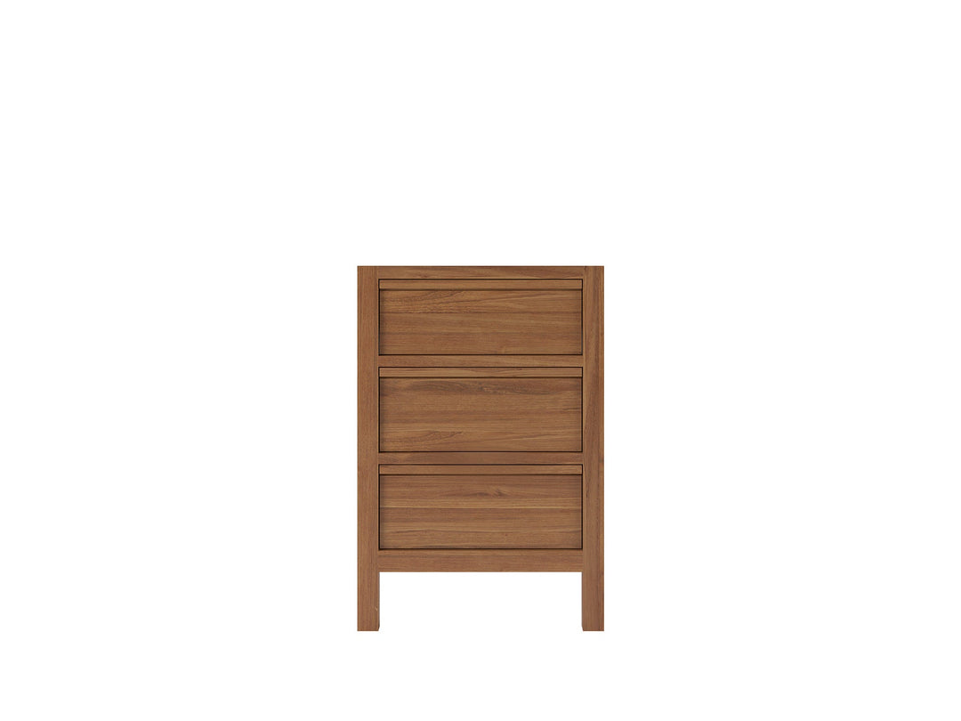 Elizabeth Teak 24 in. W x 22 in. D Single Sink Bathroom Vanity in Dark Natural with Countertop - Cabinet Only