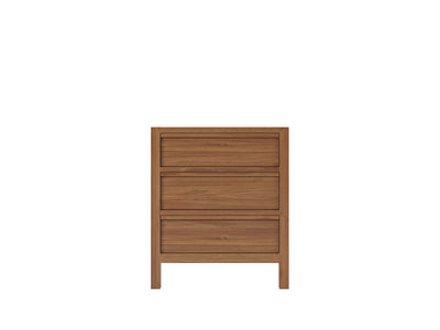 Elizabeth Teak 30 in. W x 22 in. D Single Sink Bathroom Vanity in Dark Natural with Countertop - Cabinet Only