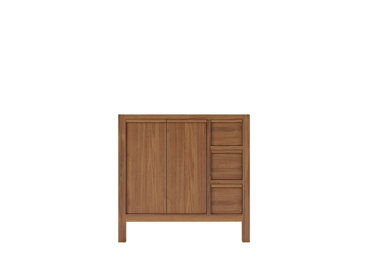 Elizabeth Teak Wood 36 in. W x 22 in. D Left Offset Sink Bathroom Vanity - photo 6