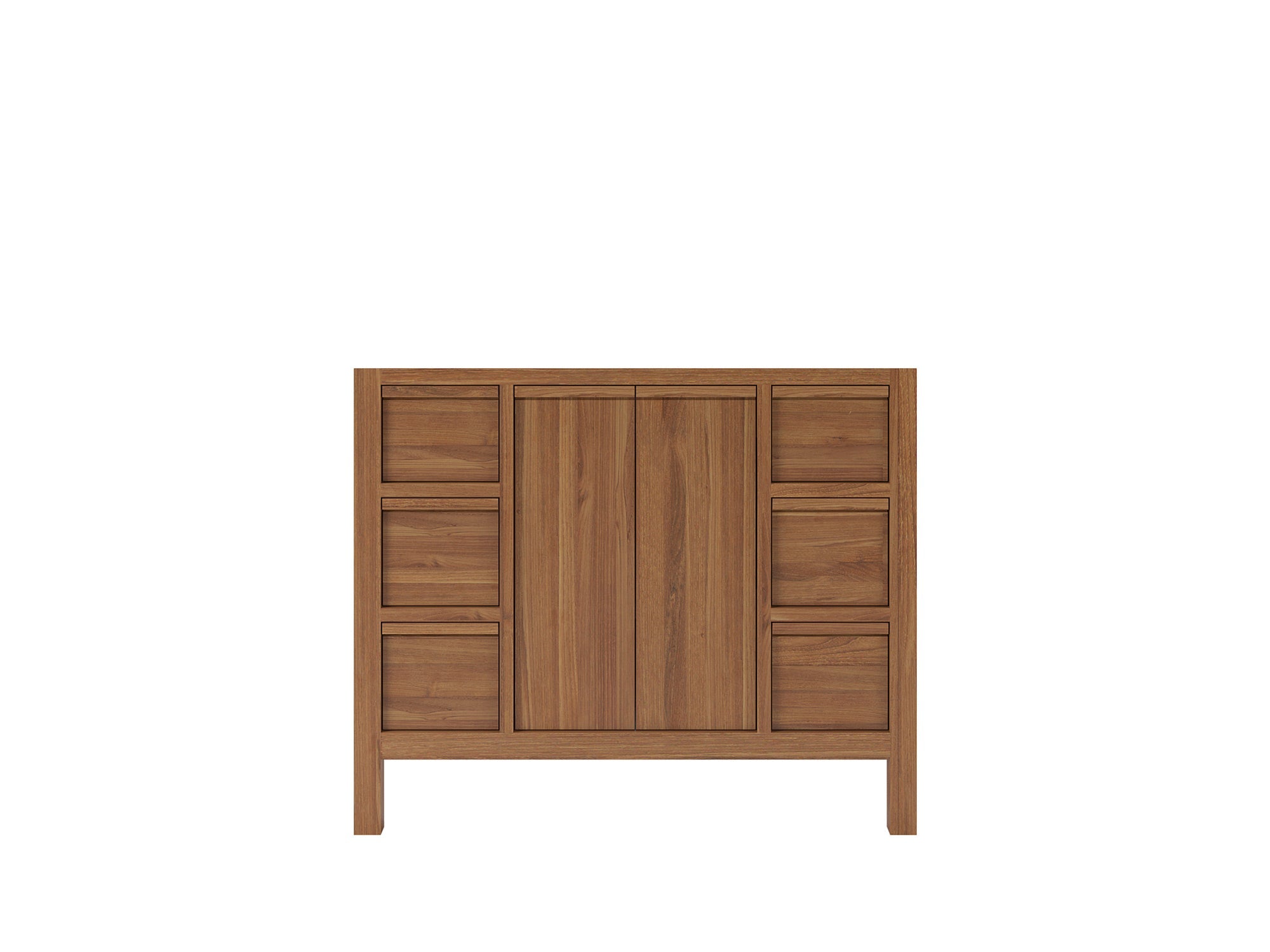 Elizabeth Teak 42 in. W x 22 in. D Single Sink Bathroom Vanity in Dark Natural with Countertop - Cabinet Only