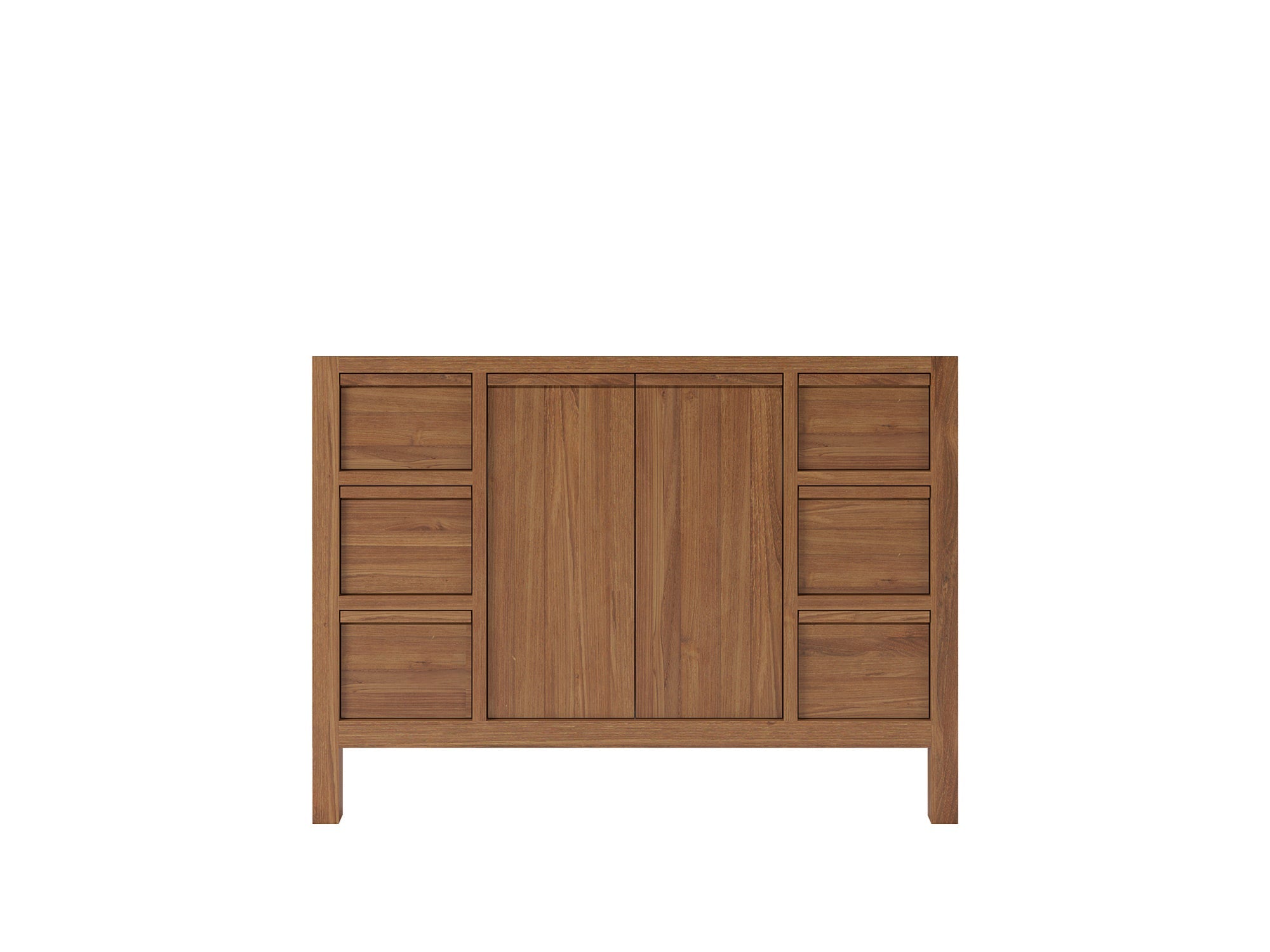 Elizabeth Teak 48 in. W x 22 in. D Single Sink Bathroom Vanity in Dark Natural with Countertop - Cabinet Only