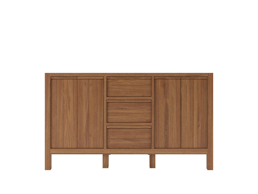 Elizabeth Teak Wood 60 in. W x 22 in. D Double Sink Vanity Cabinet