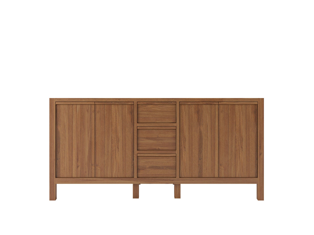 Elizabeth Teak 72 in. W x 22 in. D Double Sink Bathroom Vanity in Dark Natural with Countertop - Cabinet Only