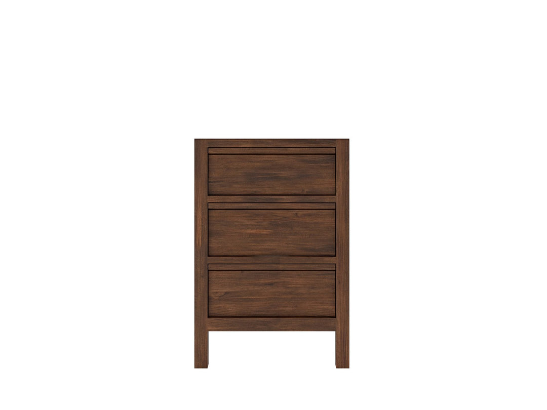 Elizabeth Teak 24 in. W x 22 in. D Single Sink Bathroom Vanity in Dark Walnut with Countertop - Cabinet Only