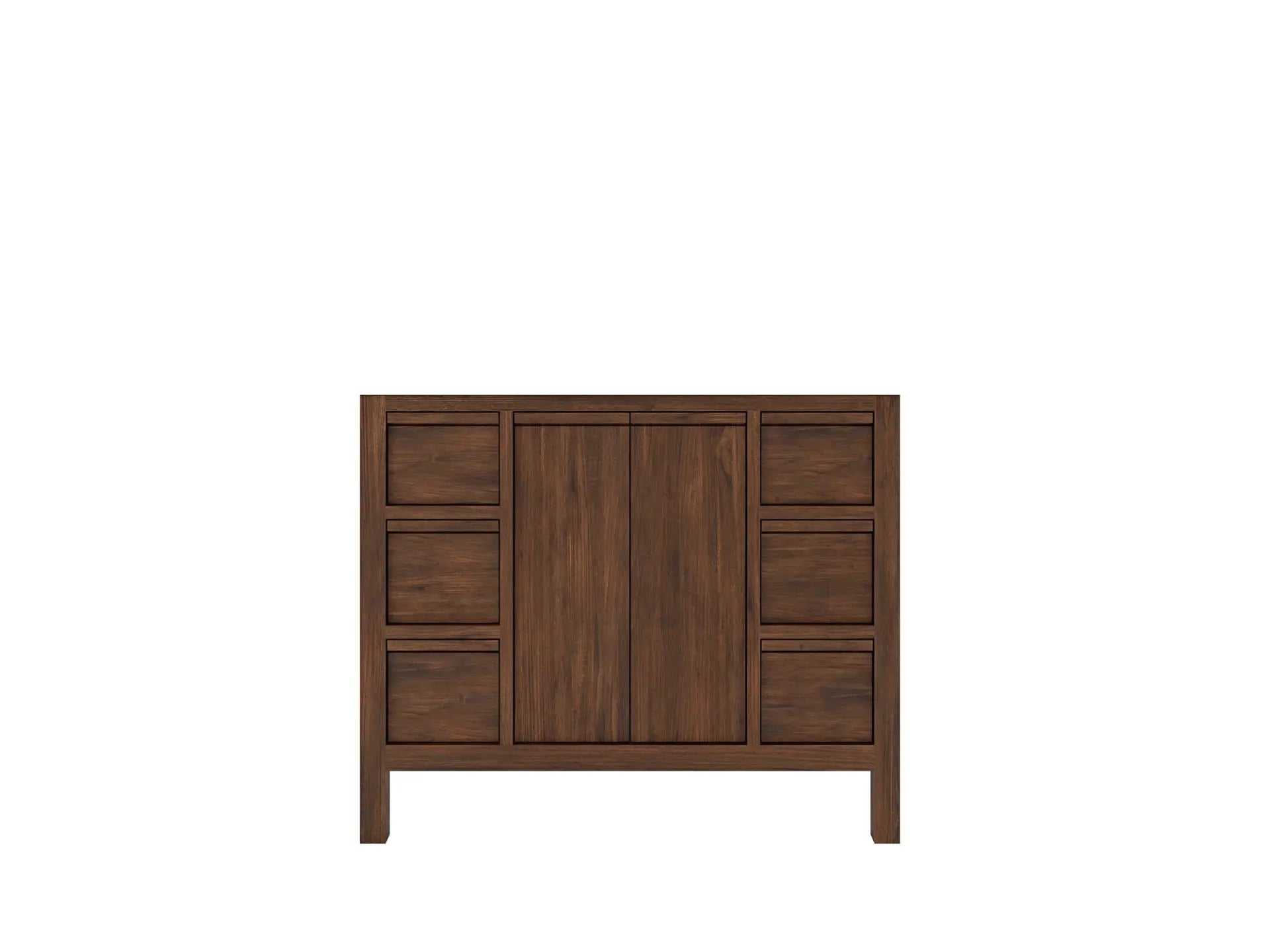 Elizabeth Teak 42 in. W x 22 in. D Single Sink Bathroom Vanity in Dark Walnut with Countertop - Cabinet Only