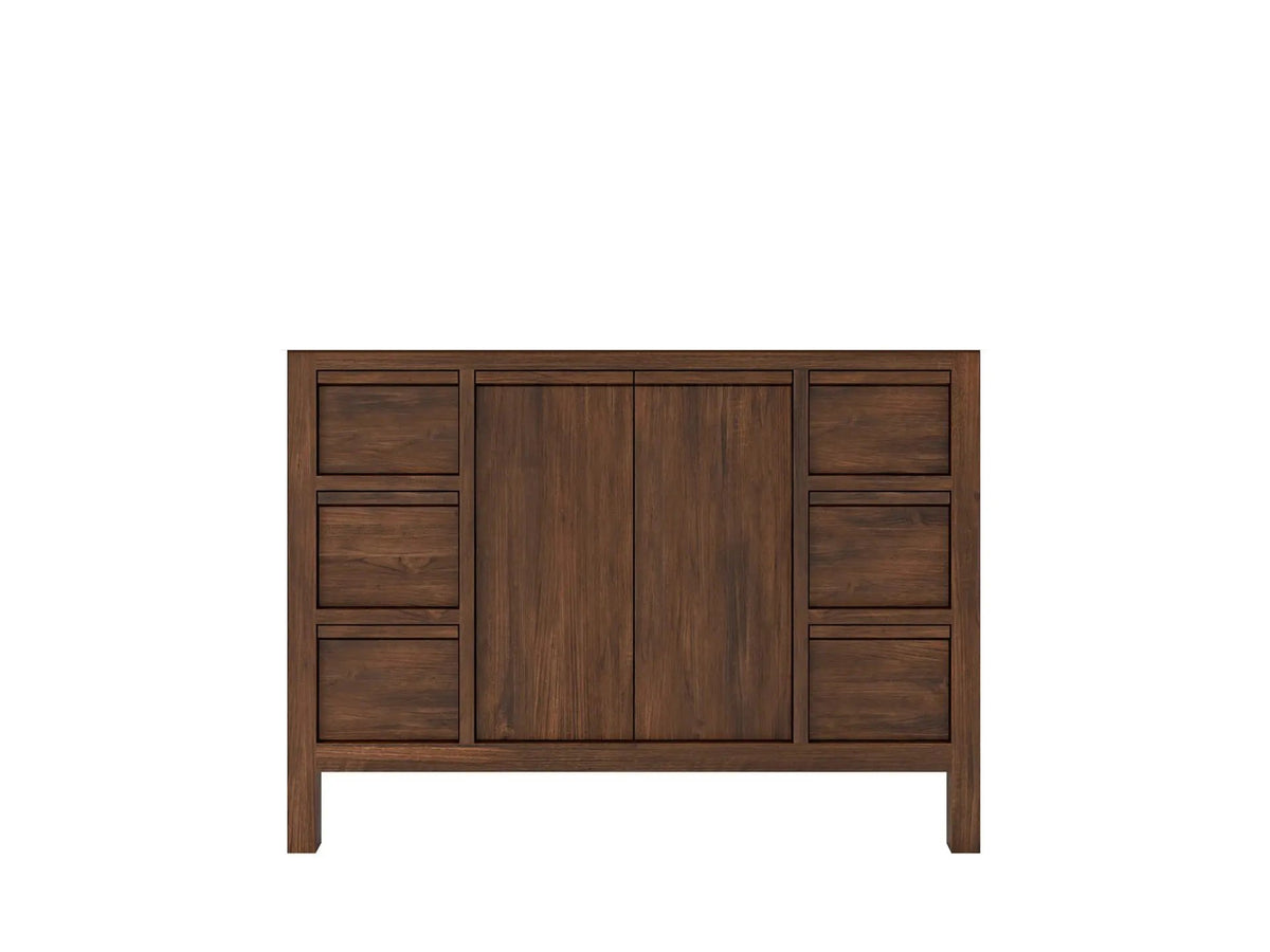 Elizabeth Teak 48 in. W x 22 in. D Single Sink Bathroom Vanity in Dark Walnut with Countertop - Cabinet Only