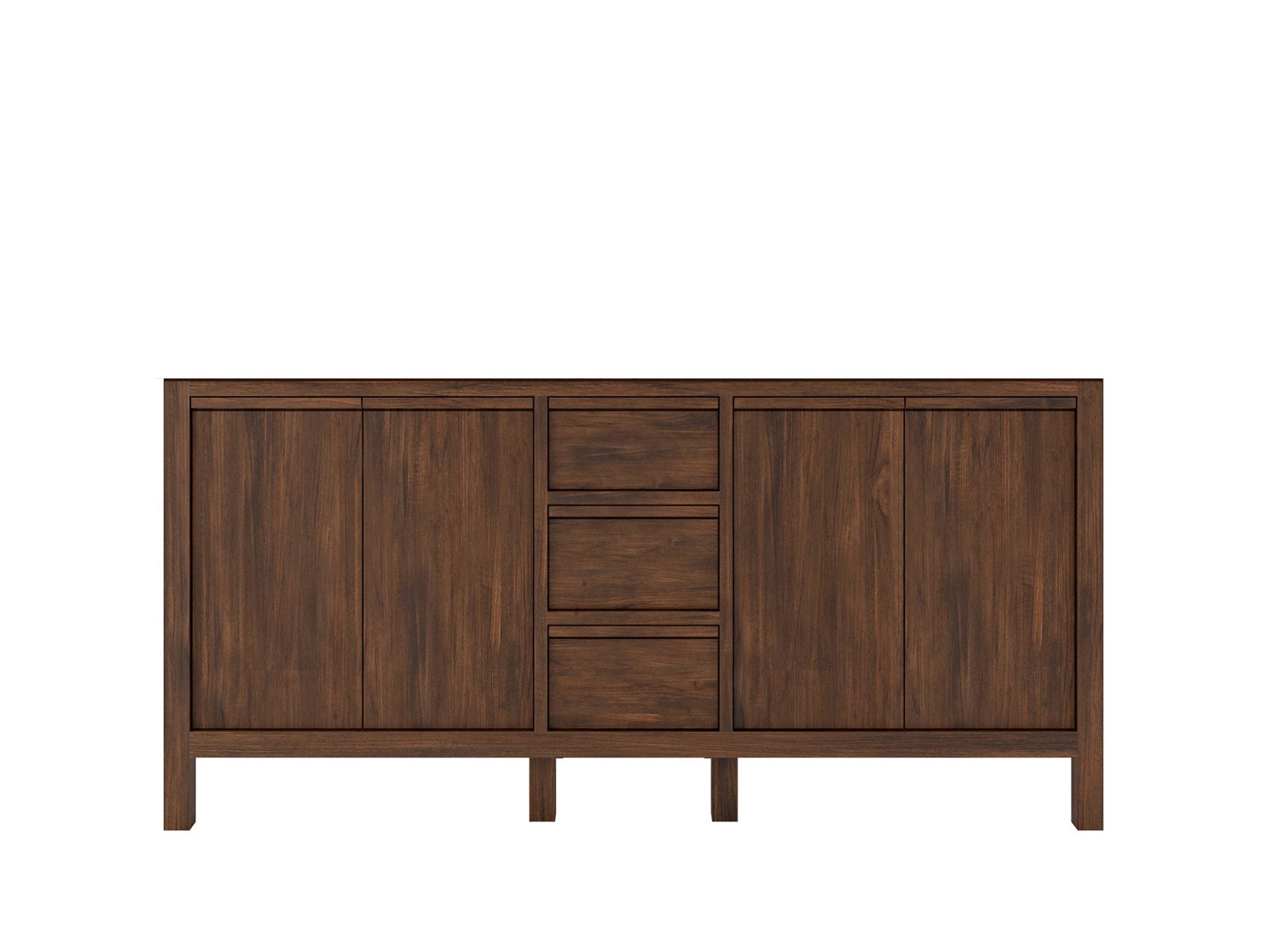 Elizabeth Teak 72 in. W x 22 in. D Double Sink Bathroom Vanity in Dark Walnut with Countertop - Cabinet Only