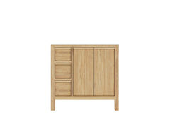 Elizabeth Teak Wood 36 in. W x 22 in. D Right Offset Sink Bathroom Vanity - photo 6