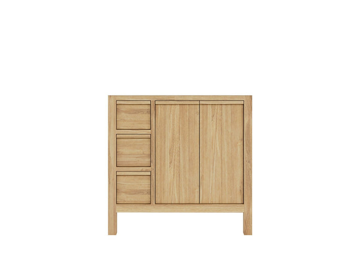 Elizabeth Teak Wood 36 in. W x 22 in. D Right Offset Sink Bathroom Vanity - photo 6