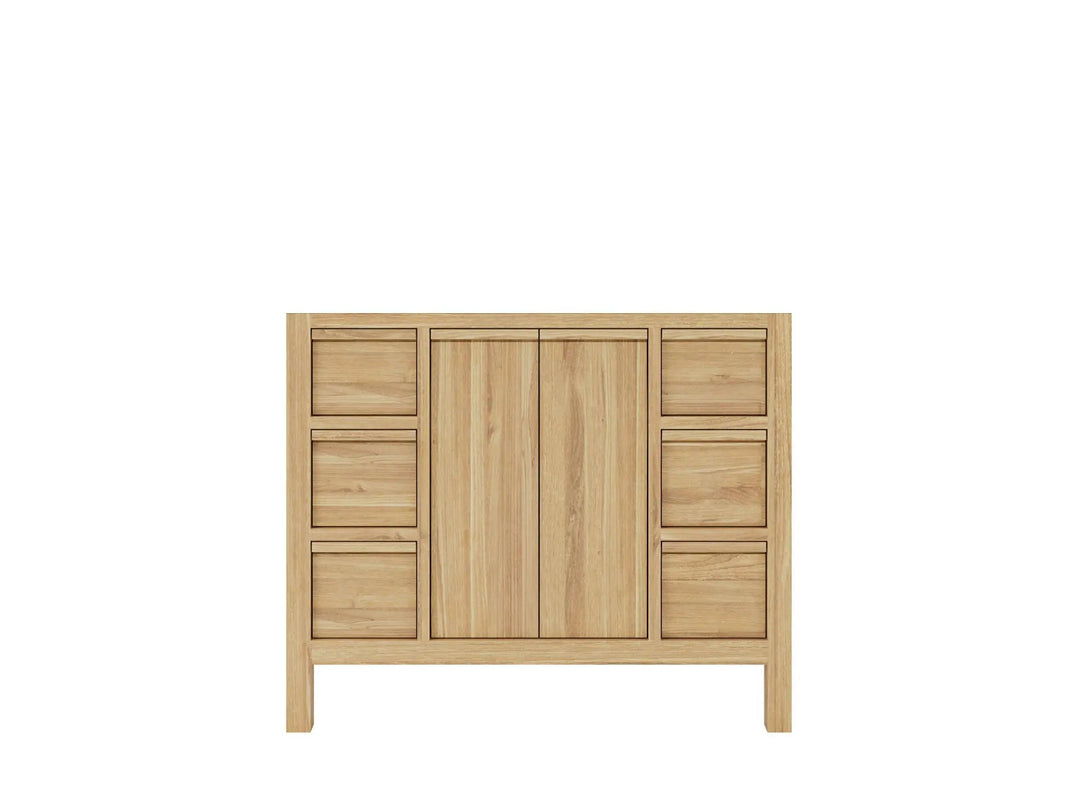 Elizabeth Teak 42 in. W x 22 in. D Single Sink Bathroom Vanity in Light Natural with Countertop - Cabinet Only