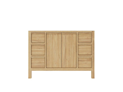 Elizabeth Teak 48 in. W x 22 in. D Single Sink Bathroom Vanity in Light Natural with Countertop - Cabinet Only