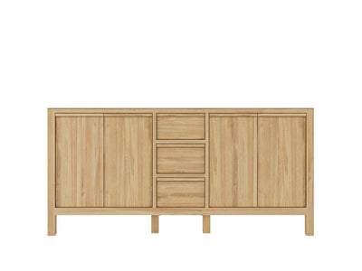 Elizabeth Teak 72 in. W x 22 in. D Double Sink Bathroom Vanity in Light Natural with Countertop - Cabinet Only