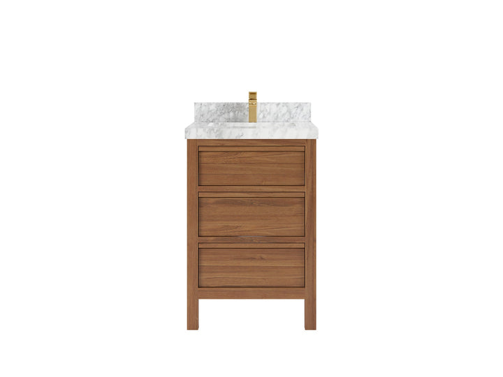 Elizabeth Teak Wood 24 in. W x 22 in. D Single Sink Bathroom Vanity - photo 13