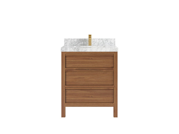 Elizabeth Teak Wood 30 in. W x 22 in. D Single Sink Bathroom Vanity - photo 13