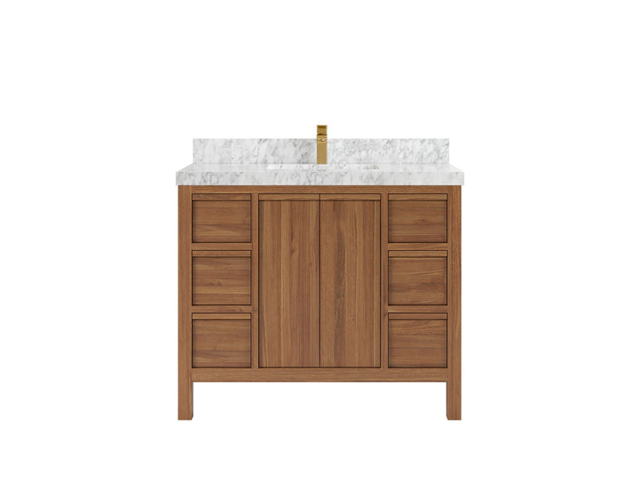 Elizabeth Teak Wood 42 in. W x 22 in. D Single Sink Bathroom Vanity - photo 13