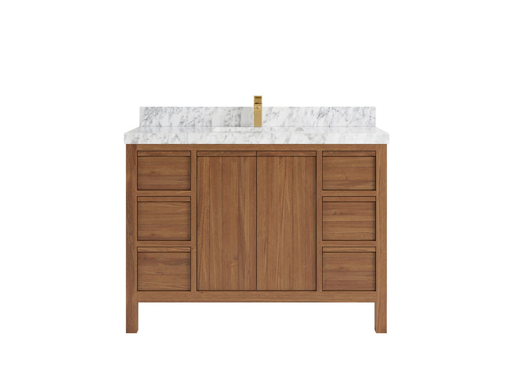 Elizabeth Teak Wood 48 in. W x 22 in. D Single Sink Bathroom Vanity - photo 13