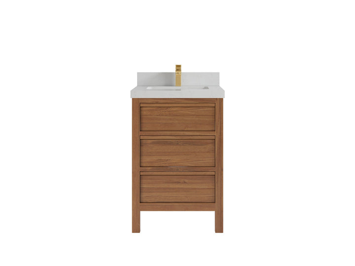 Elizabeth Teak Wood 24 in. W x 22 in. D Single Sink Bathroom Vanity - photo 14