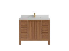Elizabeth Teak Wood 42 in. W x 22 in. D Single Sink Bathroom Vanity - photo 14