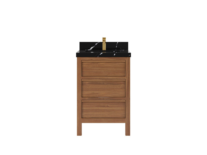 Elizabeth Teak Wood 24 in. W x 22 in. D Single Sink Bathroom Vanity - photo 7