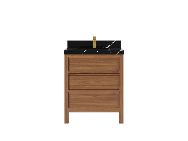 Elizabeth Teak Wood 30 in. W x 22 in. D Single Sink Bathroom Vanity - photo 7