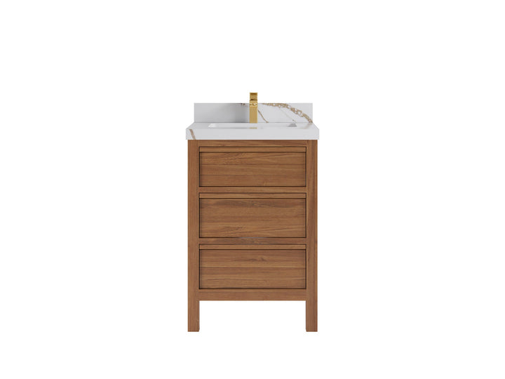 Elizabeth Teak Wood 24 in. W x 22 in. D Single Sink Bathroom Vanity - photo 8