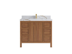 Elizabeth Teak Wood 42 in. W x 22 in. D Single Sink Bathroom Vanity - photo 8