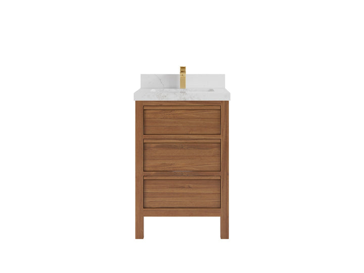 Elizabeth Teak Wood 24 in. W x 22 in. D Single Sink Bathroom Vanity - photo 10