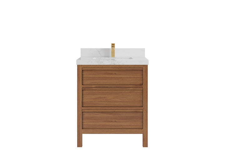 Elizabeth Teak Wood 30 in. W x 22 in. D Single Sink Bathroom Vanity - photo 11