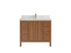 Elizabeth Teak Wood 42 in. W x 22 in. D Single Sink Bathroom Vanity - photo 10