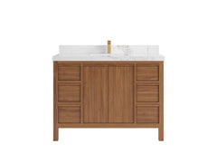 Elizabeth Teak Wood 48 in. W x 22 in. D Single Sink Bathroom Vanity - photo 10